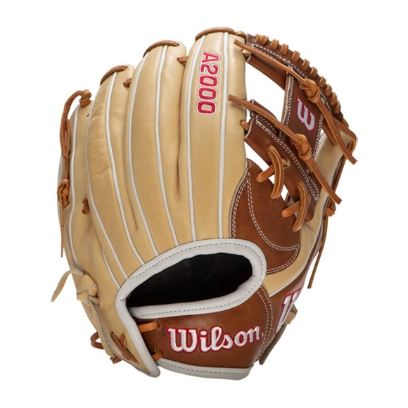 Wilson A2000 Leather Glove with Red Accents - Picture 6 of 8